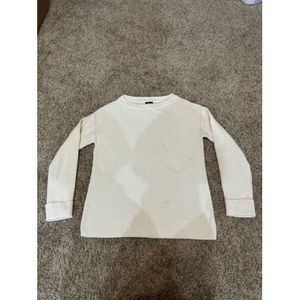 Talbots‎ Women Sweater Cotton Wool Blend Ivory White Size Small